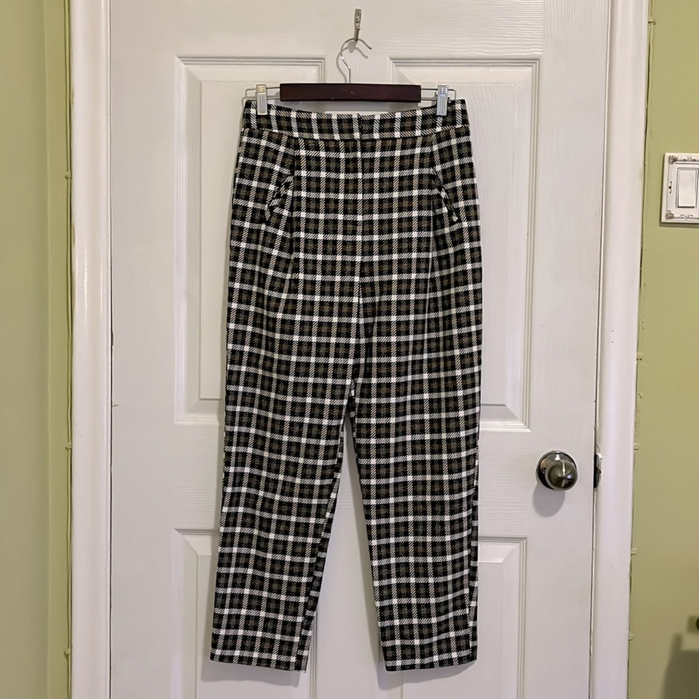 Topshop plaid trousers